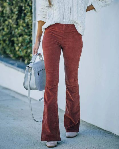 Pantalon patte d'éléphant élégant slim pour femmes