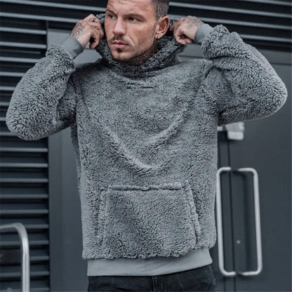 Stylische Herren-Hoodie Klassisch Teddy - IdealeKleiden