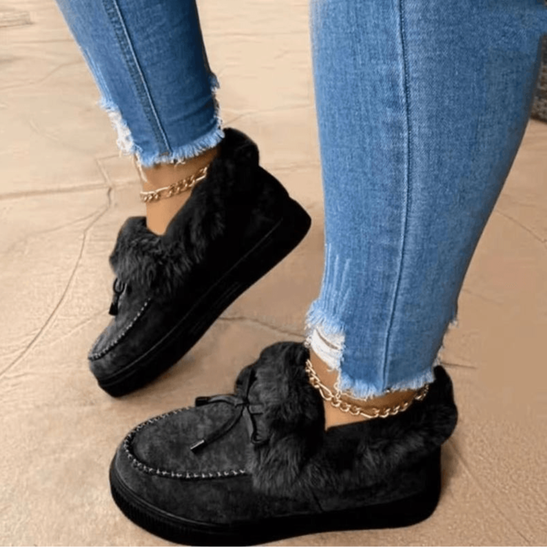Pantoufles confortables pour femmes avec peluche douce