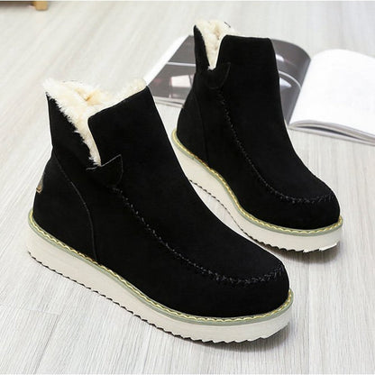 Bottes d'hiver en daim à talons pour femme