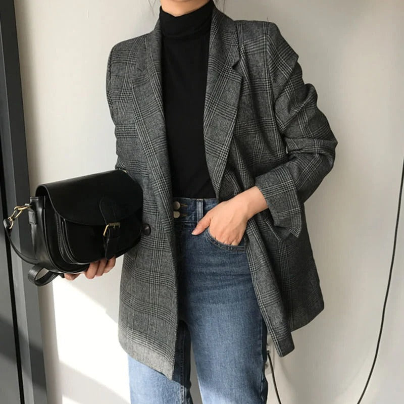 Robe Carreau Élégante Femme Classique Cintrée