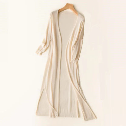 Gilet long en tricot pour femme