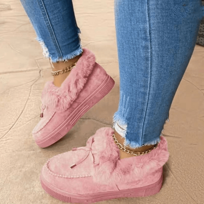 Pantoufles confortables pour femmes avec peluche douce