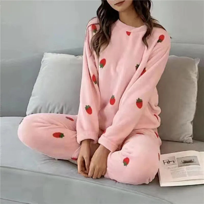 Pyjamas en polaire douce pour femmes - Chauds et confortables