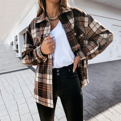 Veste femme moderne en flanelle douce