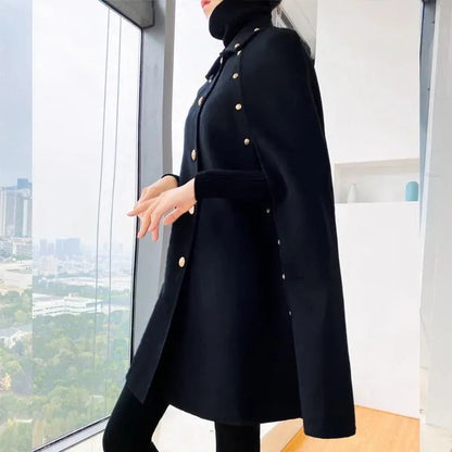 Warmes Winterponcho Für Damen - IdealeKleiden
