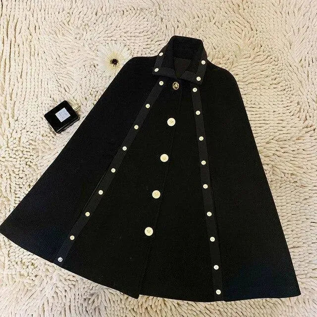 Poncho d'hiver chaud pour femme