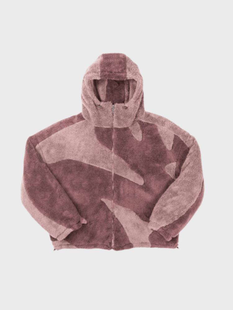Veste polaire à capuche chaude zippée pour homme