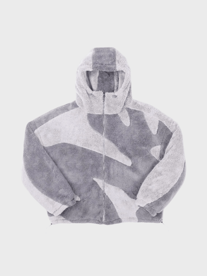 Veste polaire à capuche chaude zippée pour homme