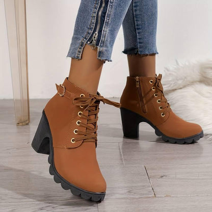 Bottes pour femme élégantes avec fermeture éclair et talon