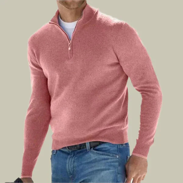 Pull-over homme classique moderne fermeture éclair