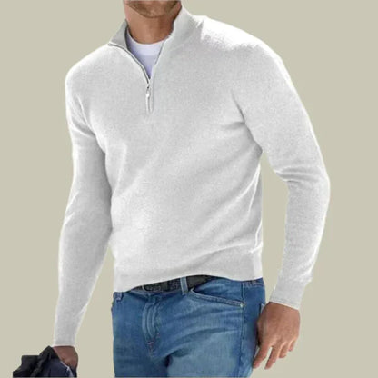 Pull-over homme classique moderne fermeture éclair