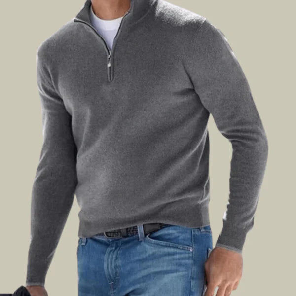 Pull-over homme classique moderne fermeture éclair