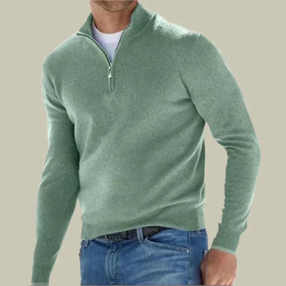Pull-over homme classique moderne fermeture éclair