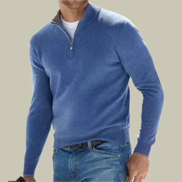 Pull-over homme classique moderne fermeture éclair