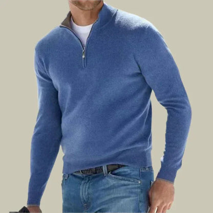 Pull-over homme classique moderne fermeture éclair