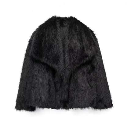 Veste glamour en fausse fourrure de luxe pour femme