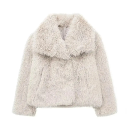 Veste glamour en fausse fourrure de luxe pour femme