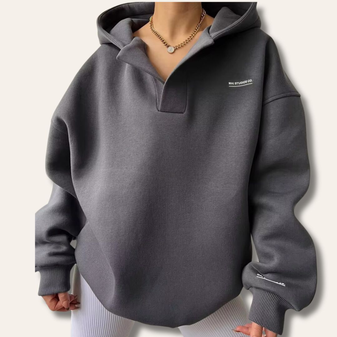 Sweat à capuche oversize femme confortable grande taille