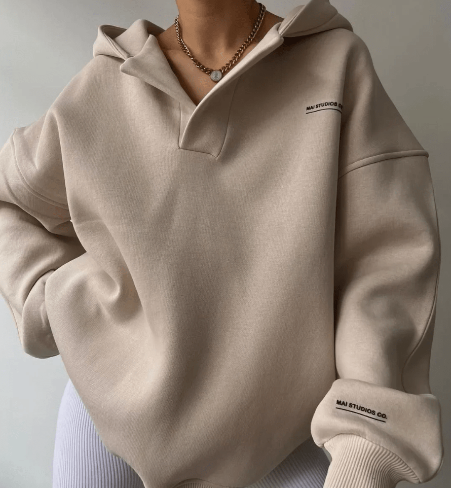 Sweat à capuche oversize femme confortable grande taille