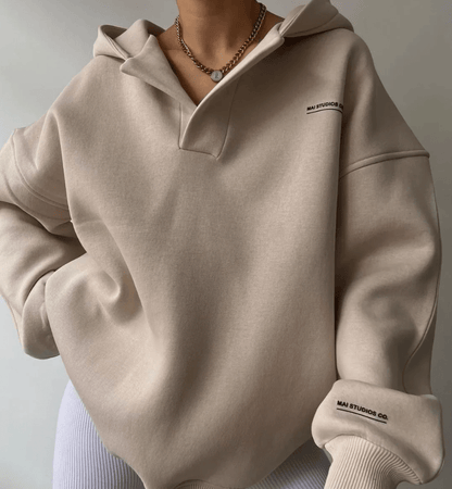 Sweat à capuche oversize femme confortable grande taille