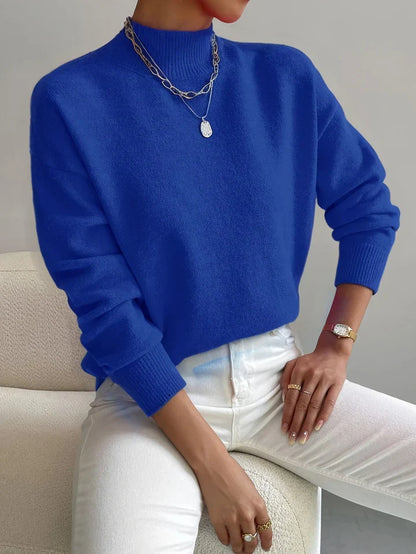 Pull col roulé élégant pour femme, confortable