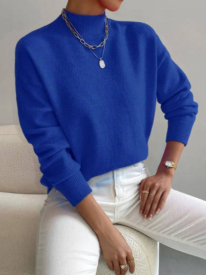 Pull tricoté moderne en laine pour femme