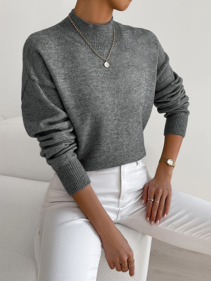 Pull col roulé élégant pour femme, confortable