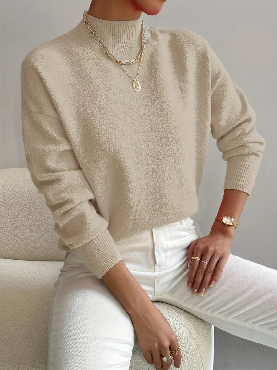 Pull tricoté moderne en laine pour femme