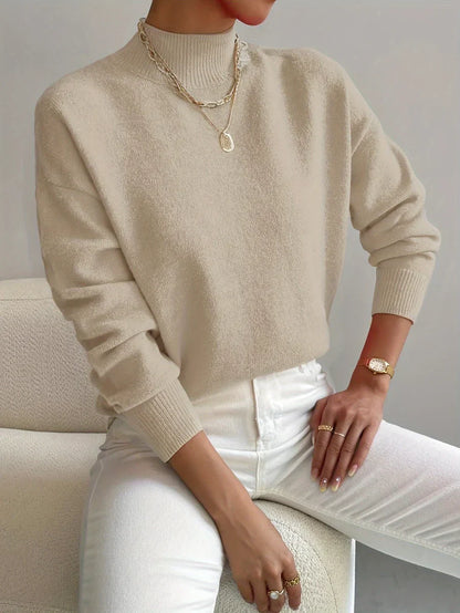 Pull tricoté moderne en laine pour femme