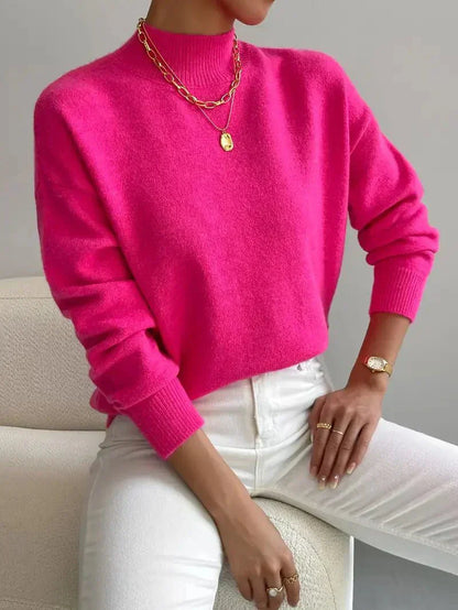 Pull tricoté moderne en laine pour femme