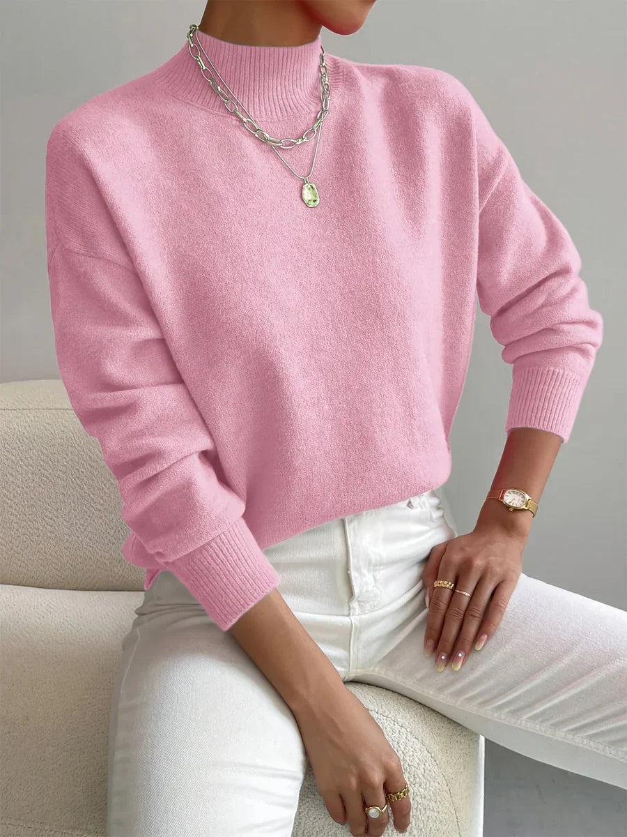 Pull tricoté moderne en laine pour femme