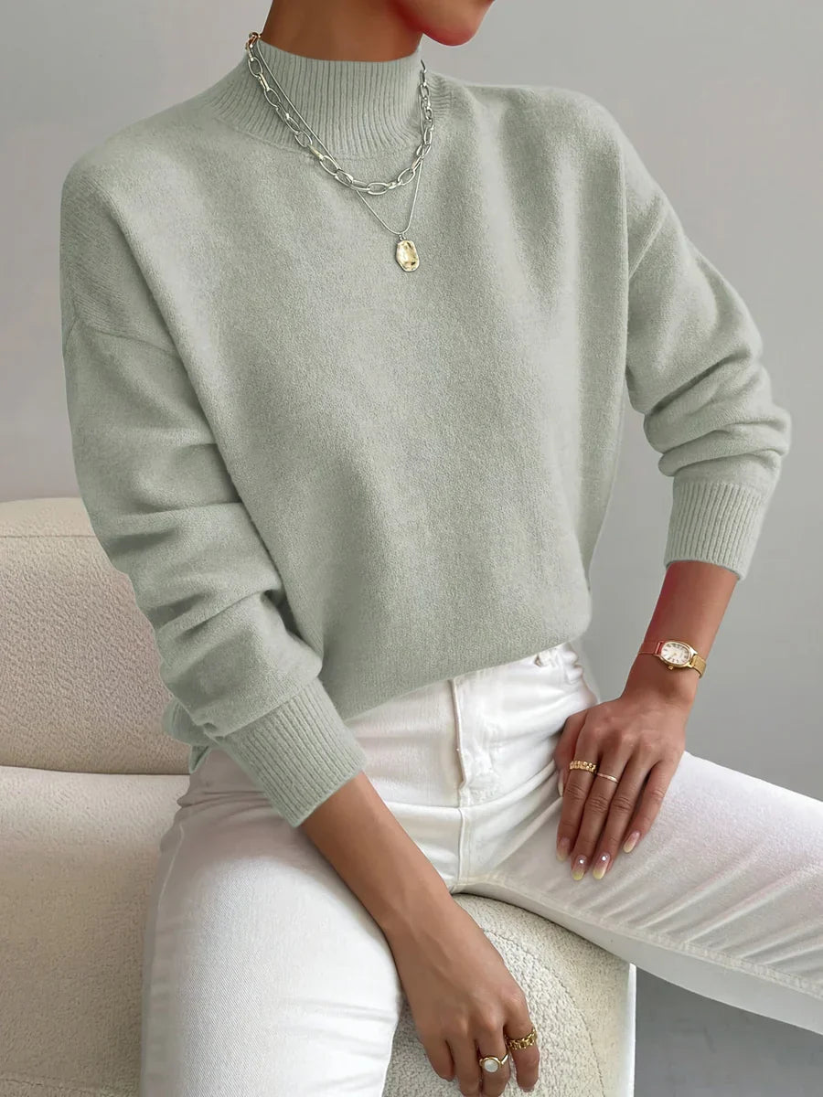 Pull tricoté moderne en laine pour femme
