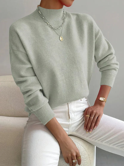 Pull tricoté moderne en laine pour femme