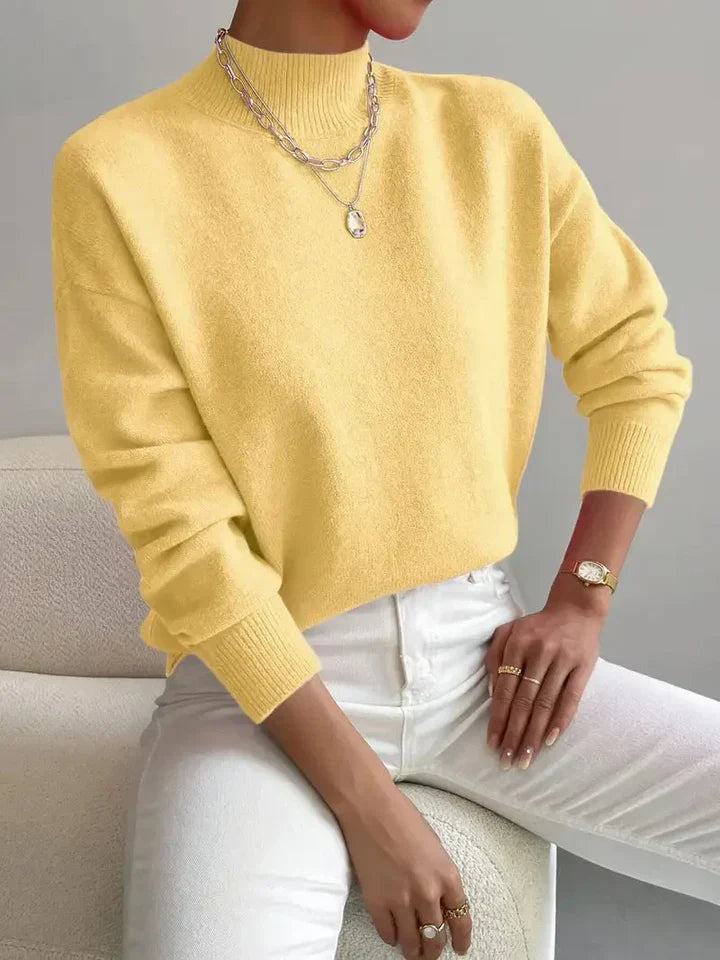 Pull col roulé élégant pour femme, confortable
