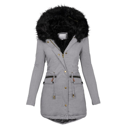 Robe d'hiver longue à taille réglable pour femmes