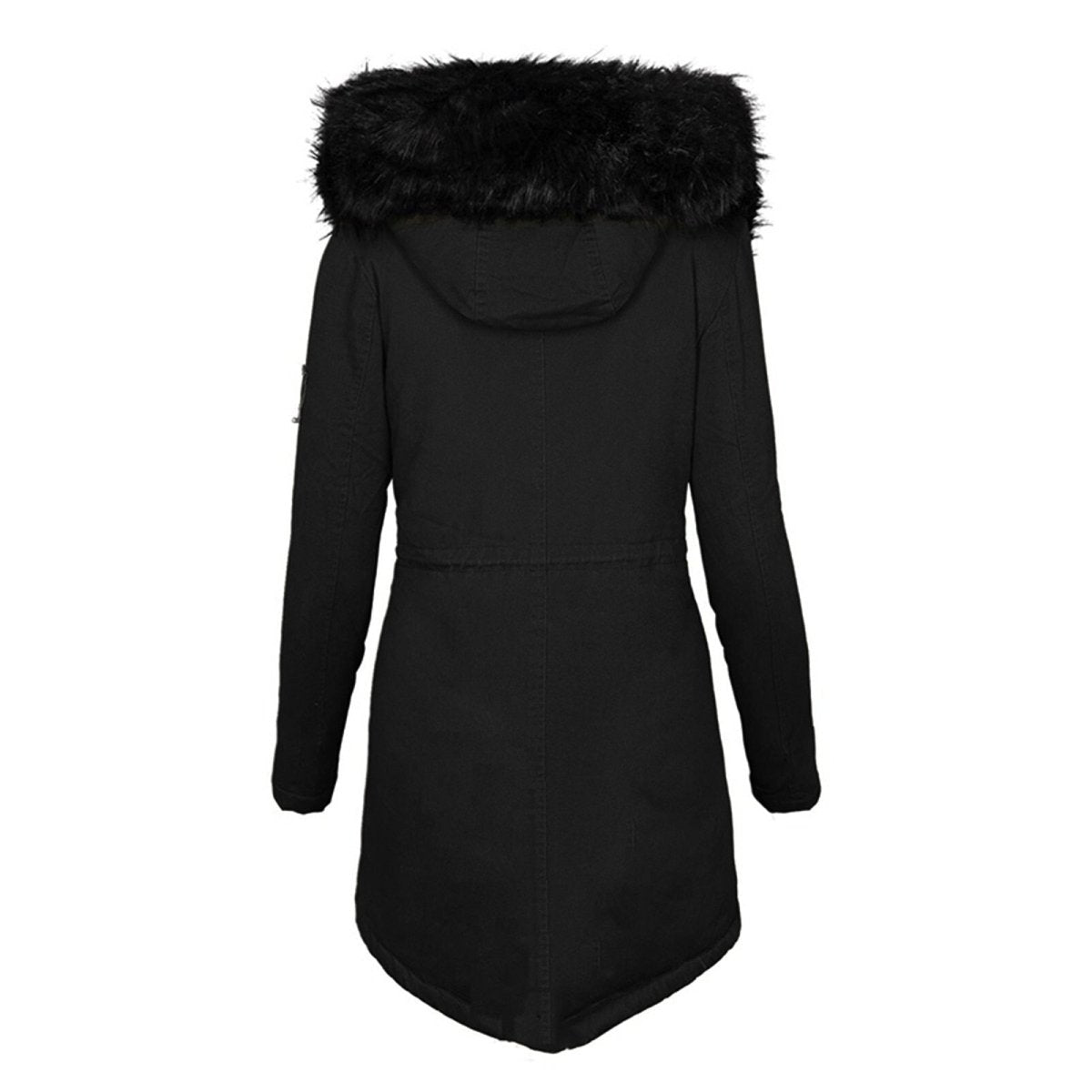 Winterkleid Lang Verstellbarer Bund Frauen - IdealeKleiden