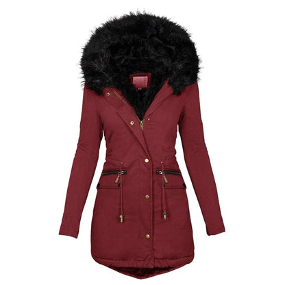 Robe d'hiver longue à taille réglable pour femmes