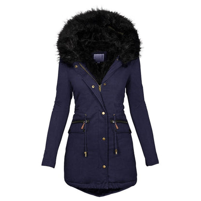 Robe d'hiver longue à taille réglable pour femmes