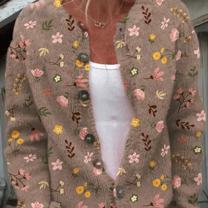 Gilet à fleurs pour femme