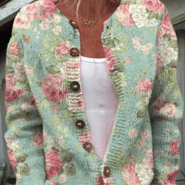 Gilet à fleurs pour femme