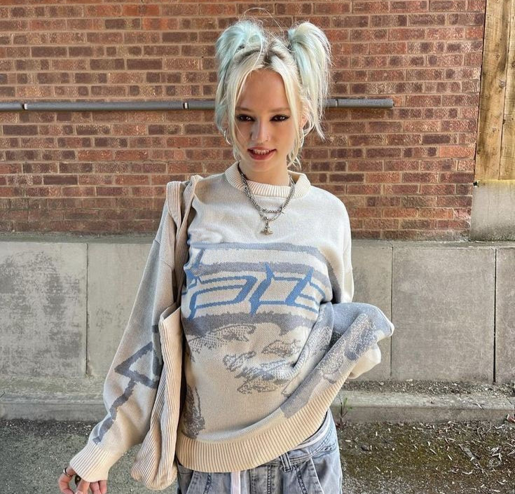 Mode Strickpullover Trendy Streetwear Style - IdealeKleiden