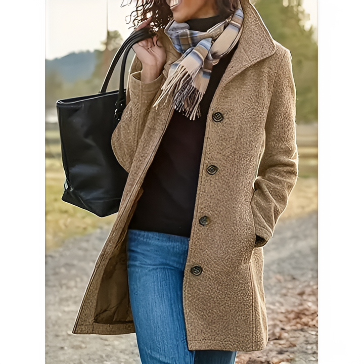 Stylische Damenjacke Lange Freizeitjacke Outdoor - IdealeKleiden
