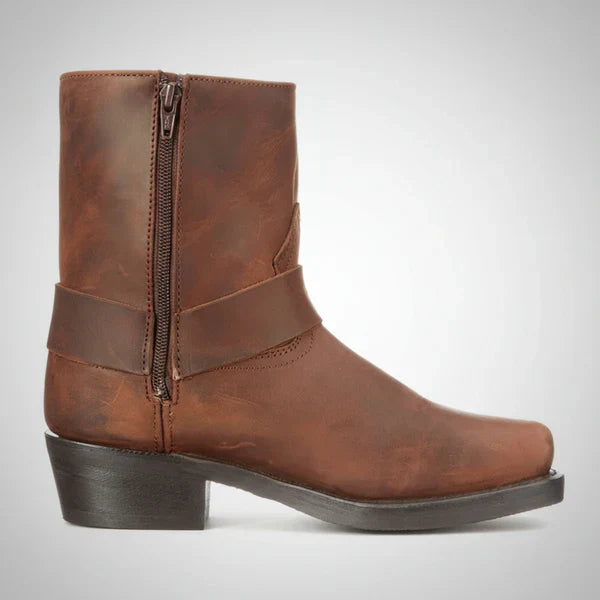 Herren Stiefel Biker Leder Westernstil - IdealeKleiden