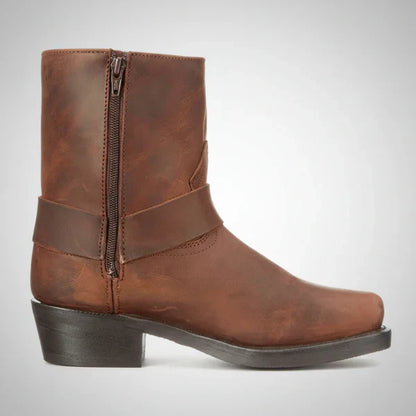 Herren Stiefel Biker Leder Westernstil - IdealeKleiden