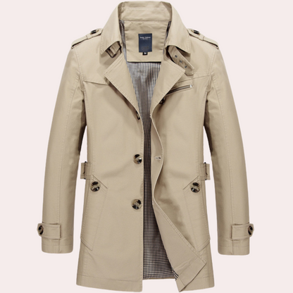 Trench-coat élégant pour homme - Manteau de printemps style moderne
