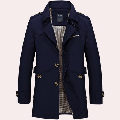 Trench-coat élégant pour homme - Manteau de printemps style moderne