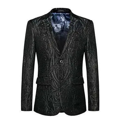 Blazer élégant pour homme - Blazer à paillettes noir
