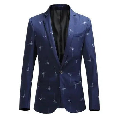 Blazer homme moderne blanc imprimé