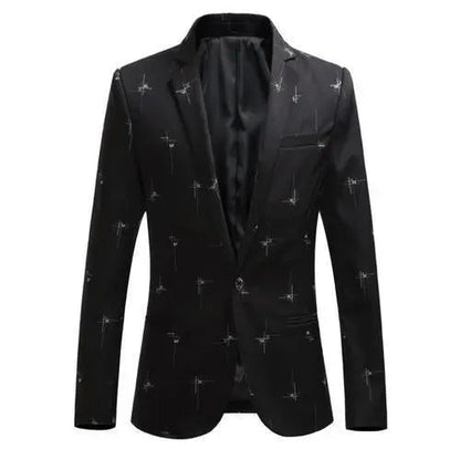 Blazer homme moderne blanc imprimé